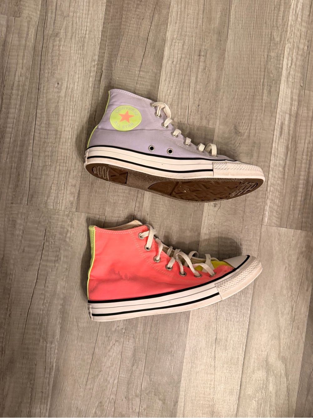 Neon Multi-Color Converse High Tops - Picture 3 of 4